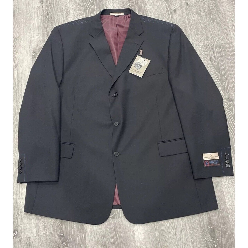 NEW FRANCO VALENTINO COUTURE JACKET MENS 52 L BLACK